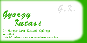 gyorgy kutasi business card